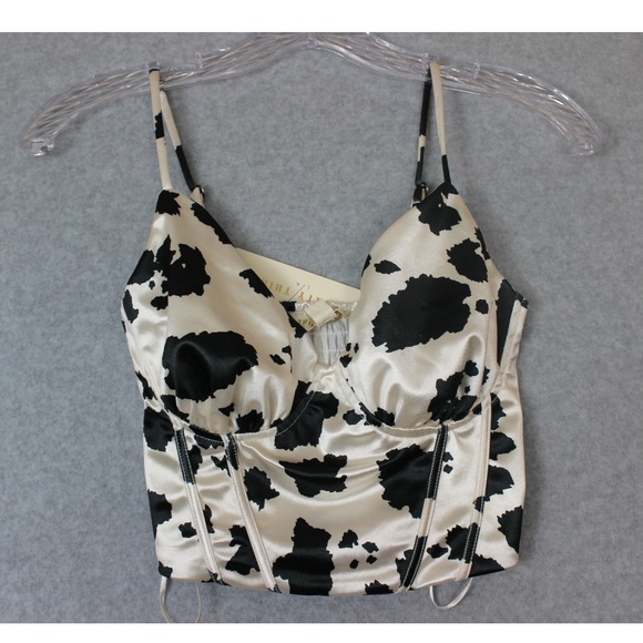 Thirty/Thirty Cow Print Crop Top Corset Size XS NWT - Picture 3 of 7